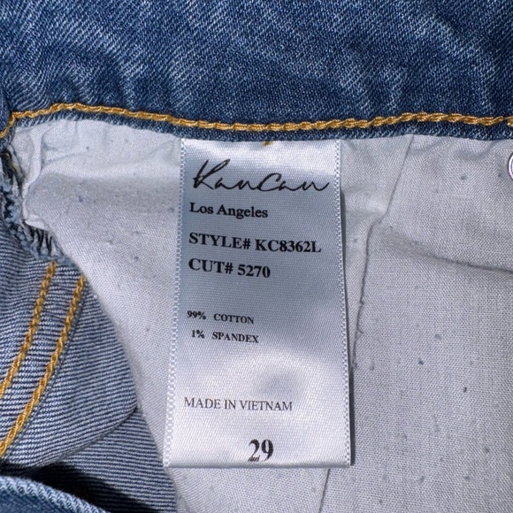 KanCan Blue Jean Shorts with Frayed Hem - Picture 4 of 4